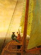 Caspar David Friedrich On Board a Sailing Ship oil painting on canvas